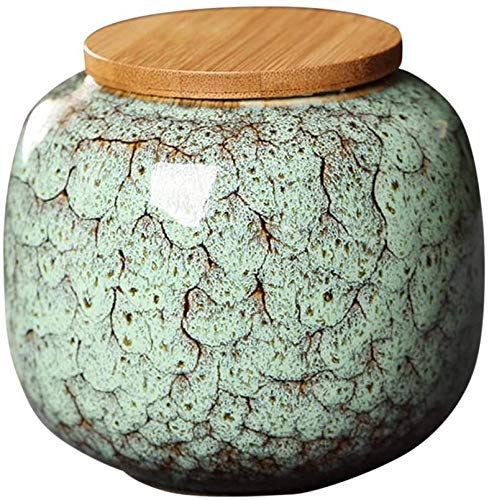 Classical Ceramic Tea Canister with Marble Pattern Glaze - Airtight Tea Storage Container for Loose Leaf Tea, Portable & Sealed Tea Tin - Perfect for Home, Office, or as a Gift for Tea Lovers