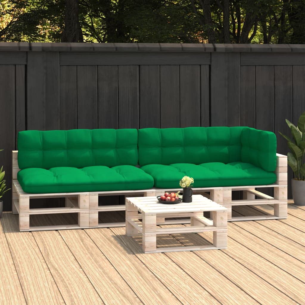 5-Piece Green Outdoor Patio Sofa Cushion Set - Waterproof Garden Pallet Seat Cushions for Patio Furniture, Meditation, Yoga & Reading | Perfect for Backyard Lounging, Picnics & Travel