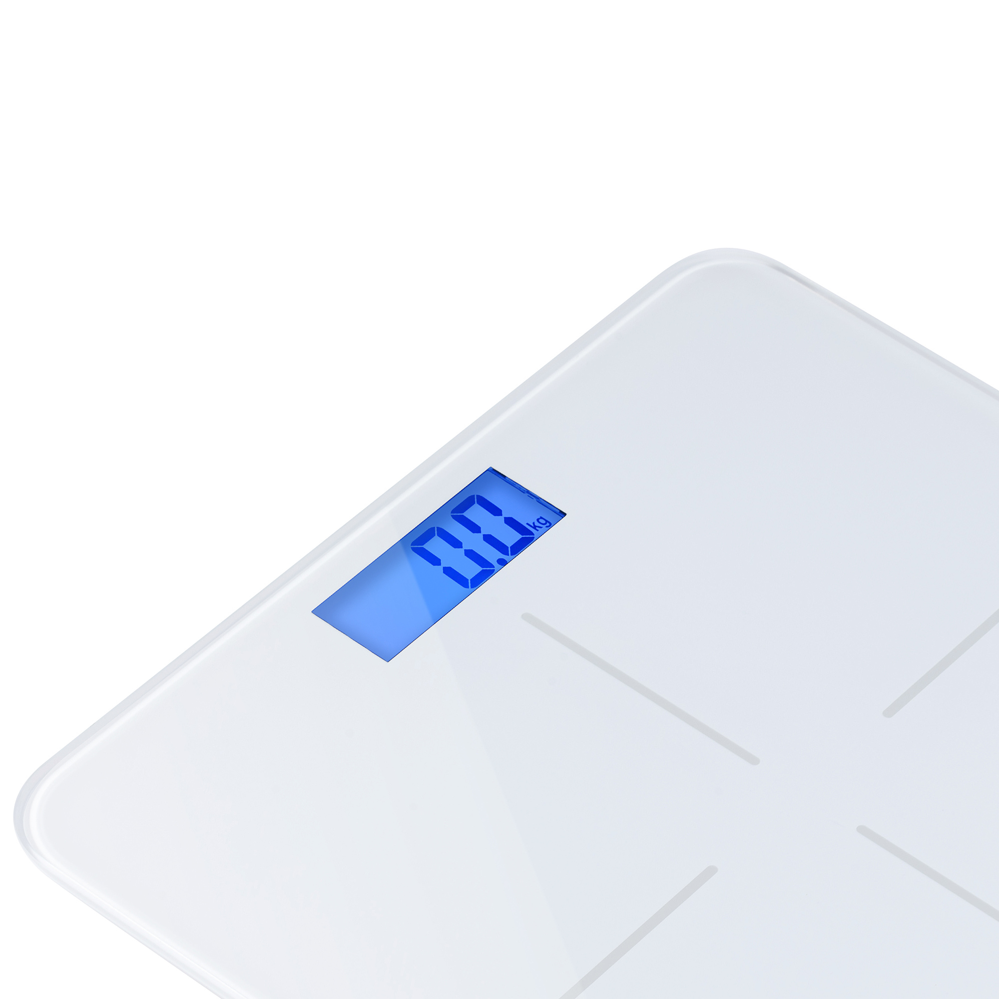 Smart Digital Bathroom Scale - Ultra Thin Auto Step-On Body Weight Scale with High Precision Sensors | Perfect for Home Gym, Fitness Tracking & Health Monitoring (White)