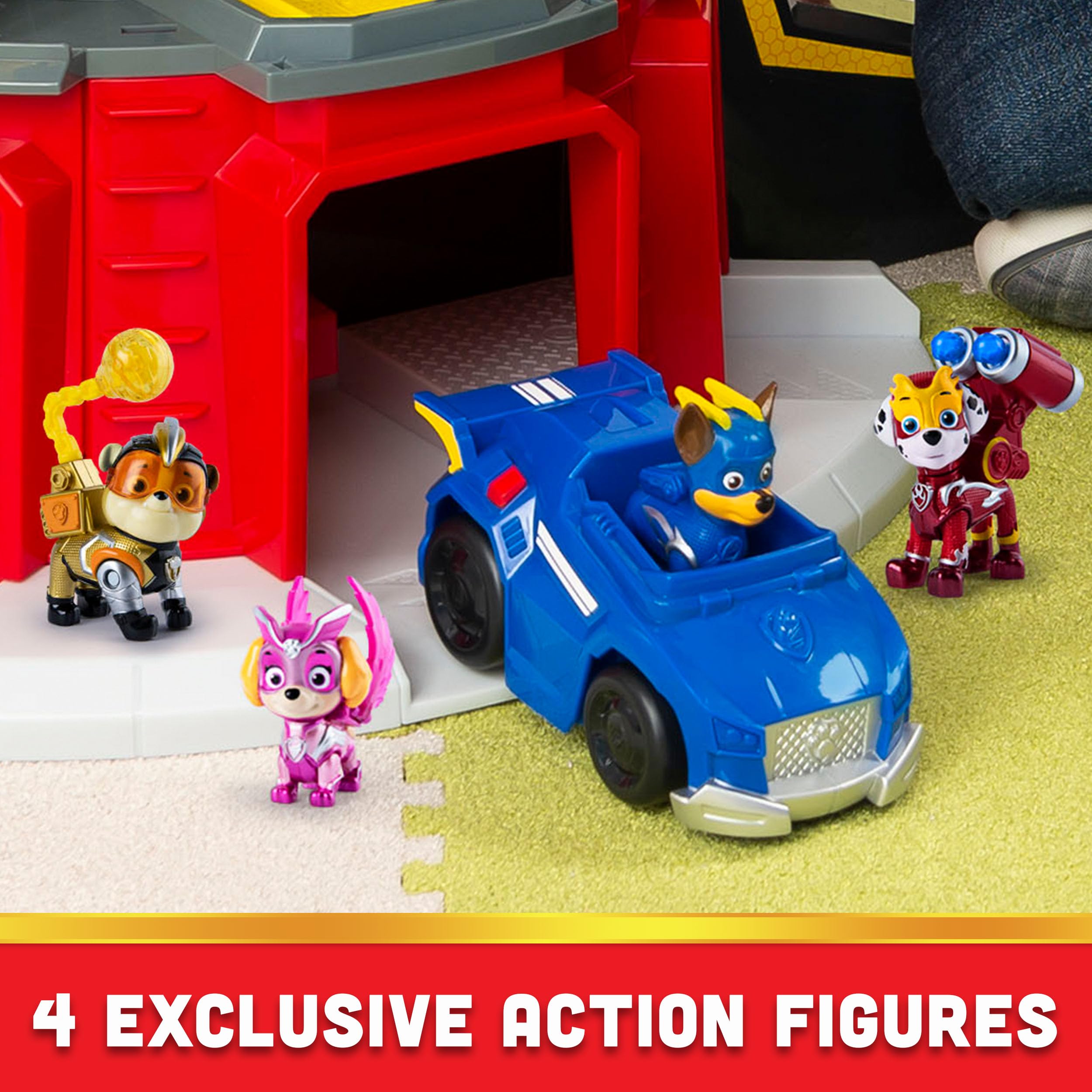 **Paw Patrol Mighty Lookout Tower Playset with 4 Exclusive Action Figures, Toy Car, Lights & Sounds – Amazon Exclusive Toy for Kids Ages 3+ | Interactive Adventure Playset for Imaginative Play**