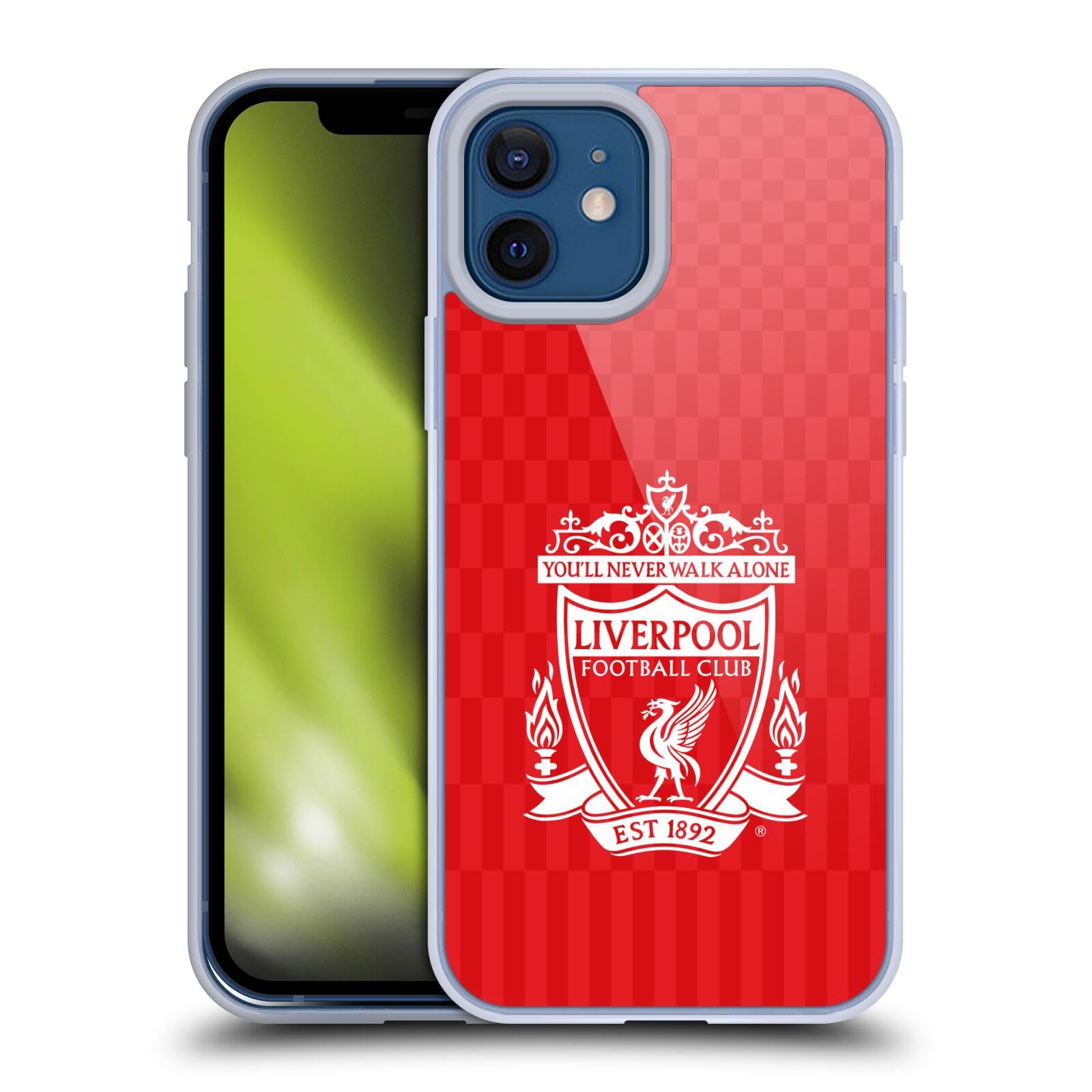 Official Liverpool FC iPhone 12/12 Pro Case - White Home Crest Soft Gel Phone Cover for Apple iPhone 12 & 12 Pro - Perfect for Football Fans & Match Days