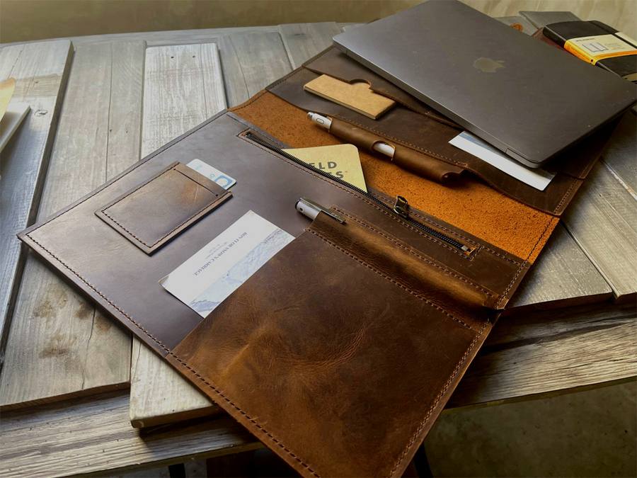 Premium Genuine Leather MacBook Air Sleeve Case - 13 Inch Laptop Protective Cover with Soft Interior | Perfect for Office, Travel & School Use
