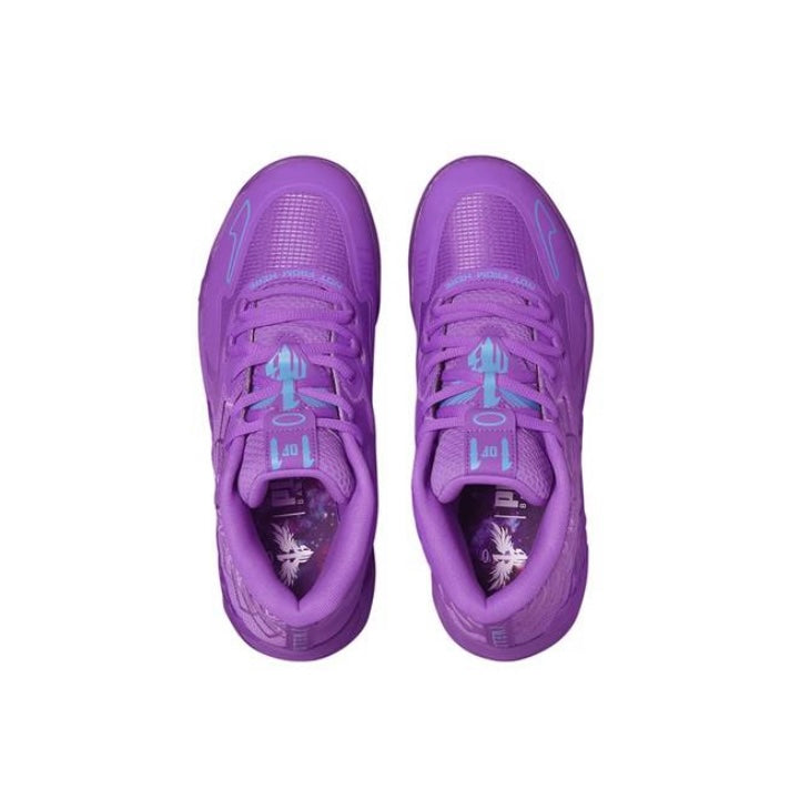 PUMA MB1 LaMelo Ball Basketball Shoes - Purple Glimmer & Blue Atoll Colorway | High-Performance Sneakers for Men | Perfect for Streetwear & On-Court Play