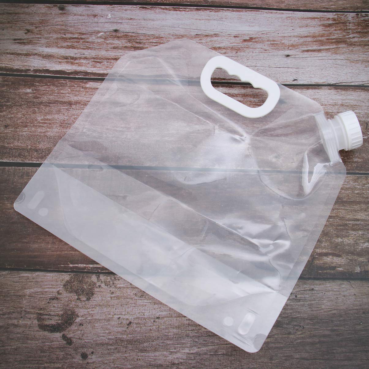 **Cabilock 4-Pack Collapsible Water Storage Bags - Clear Plastic Camping Kettle, Water Jug & Travel Container - Foldable Drinking Water Carrier for Hiking, Backpacking & Outdoor Adventures**