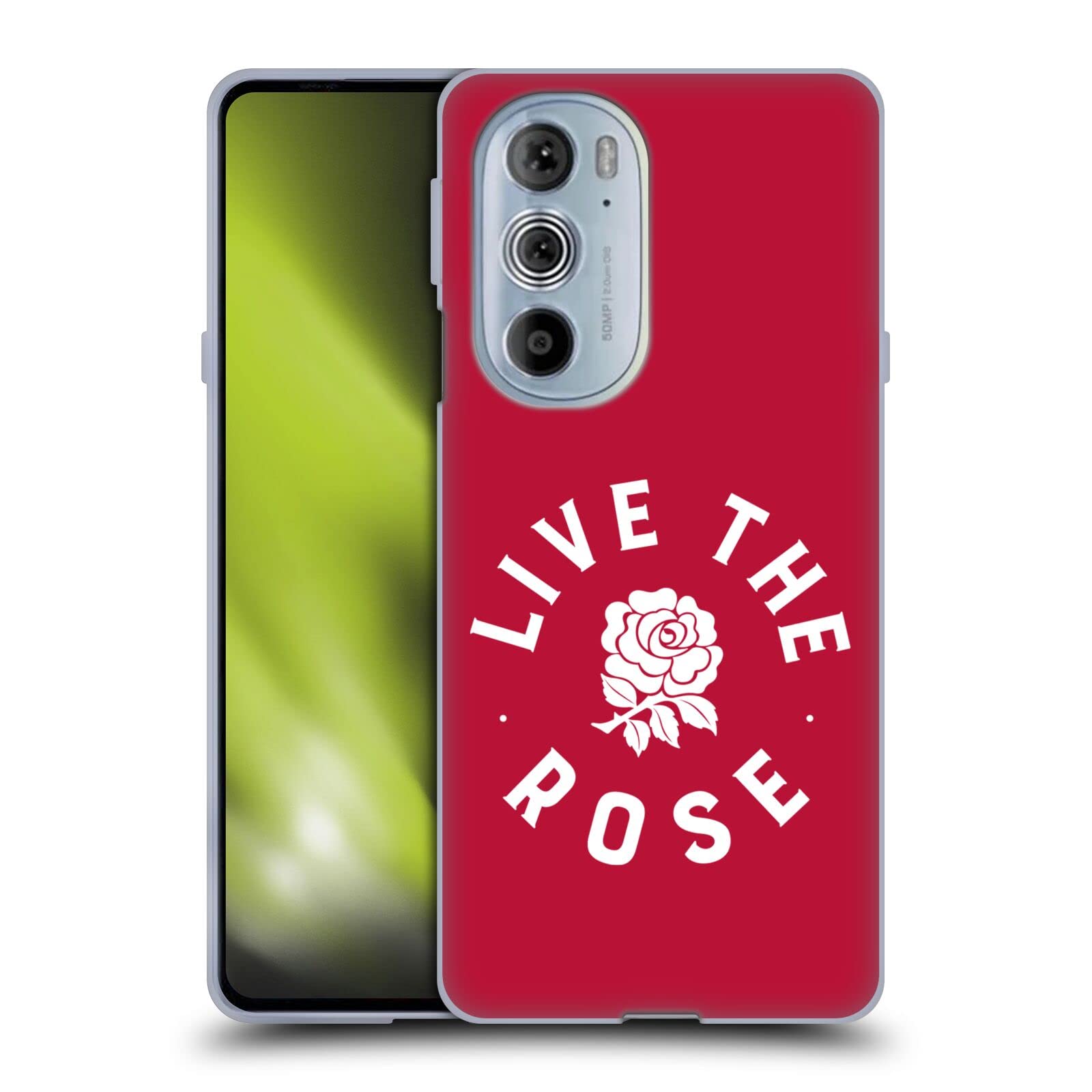 Official England Rugby Union Live The Rose 2016/17 Soft Gel Phone Case - Compatible with Motorola Edge X30 - Durable Protective Cover for Rugby Fans & Sports Enthusiasts - Perfect for Match Days, Travel & Everyday Use
