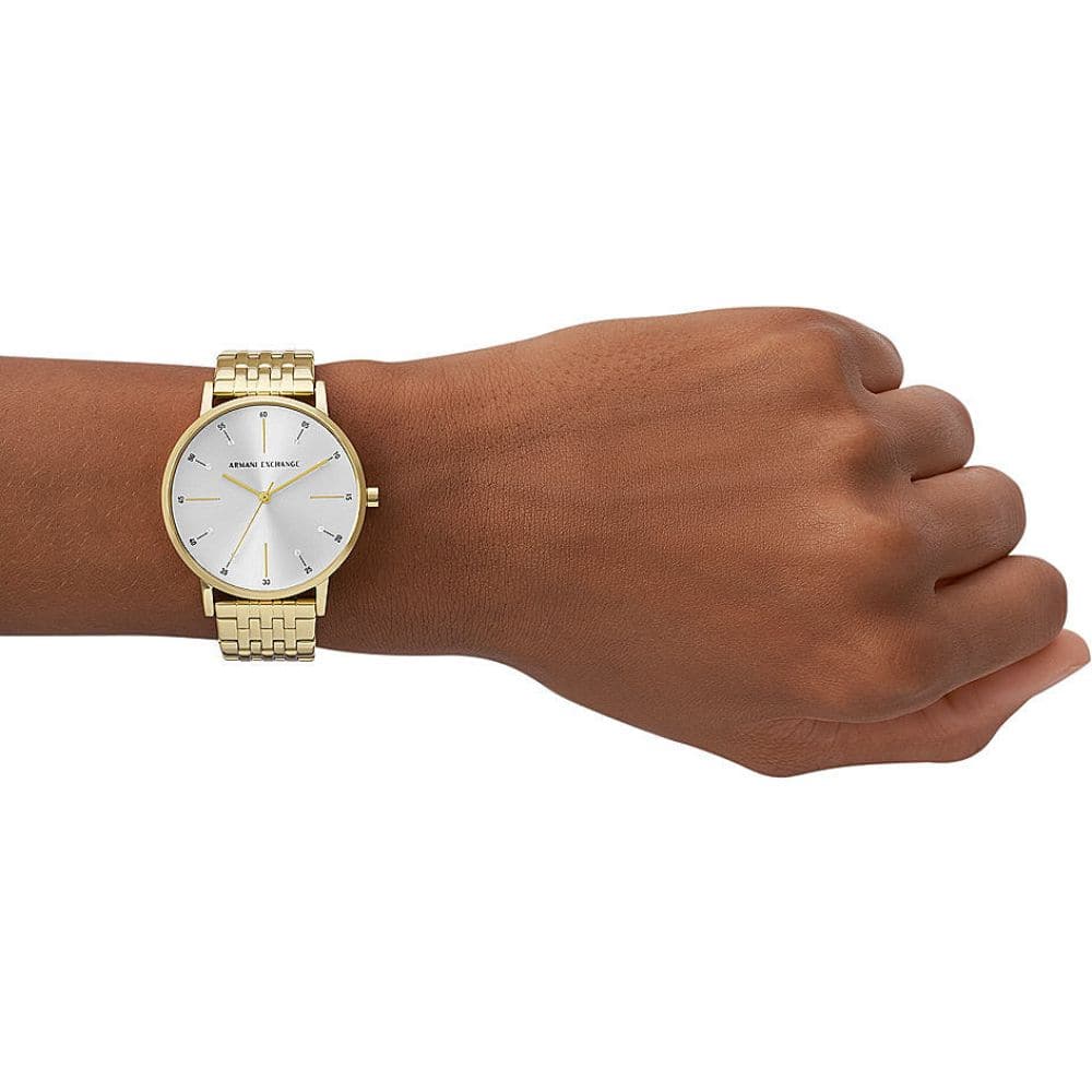 ARMANI EXCHANGE LOLA GOLD STAINLESS STEEL WOMEN'S WATCH AX5579 - Elegant Fashion Watch for Women, Perfect for Office, Party & Everyday Wear