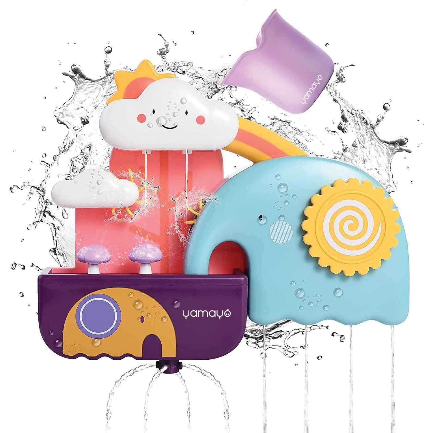 YAMAYO Elephant Bath Toys for Toddlers - Fun Water Play & Learning Toys for Baby Bath Time, Pool, and Sensory Play