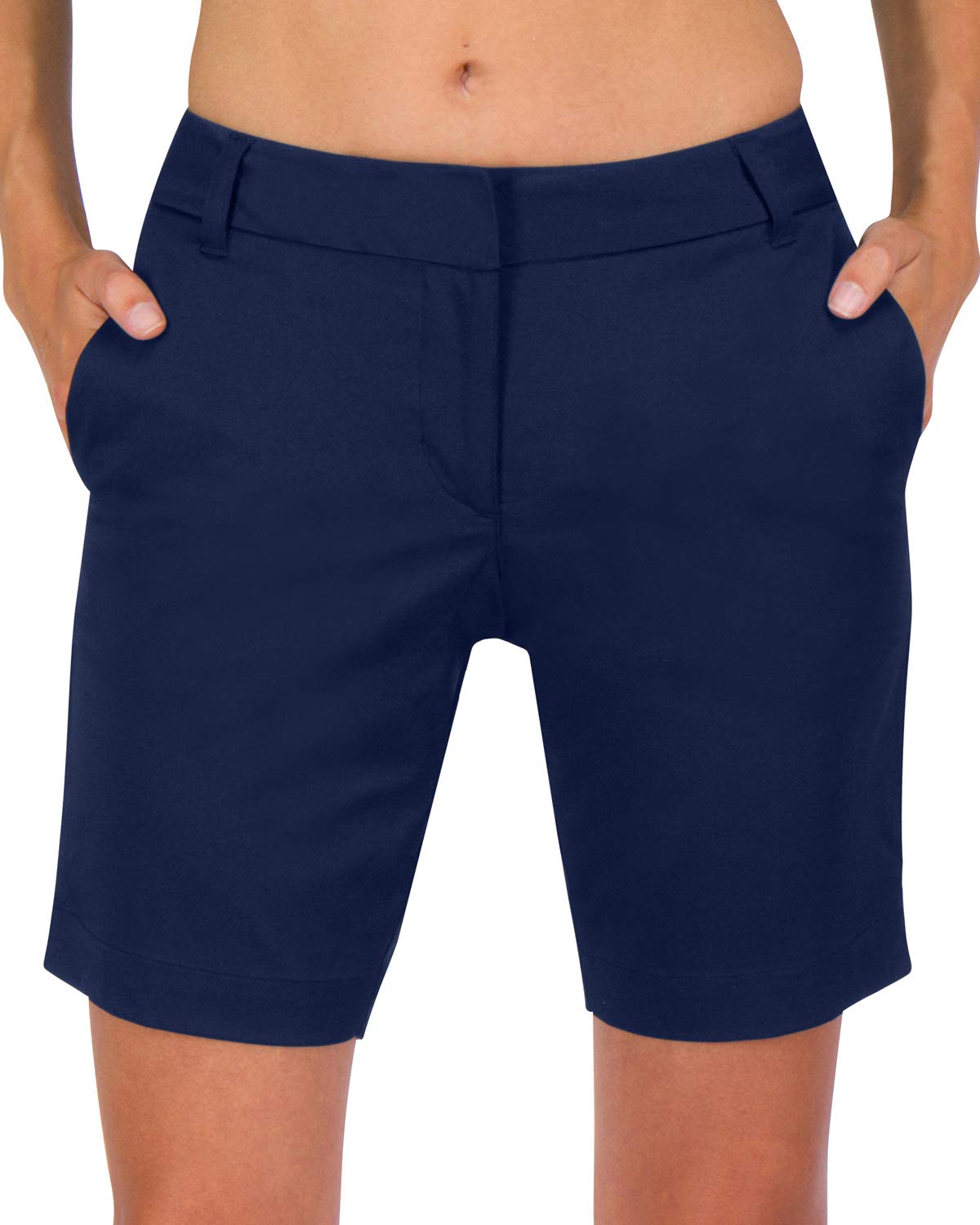 Three Sixty Six Women's Bermuda Golf Shorts - 8.5 Inch Inseam Quick-Dry Active Shorts with Pockets | Athletic, Breathable & Comfortable for Golf, Tennis & Outdoor Activities