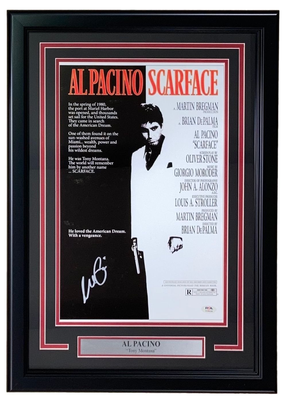 Authentic Al Pacino Autographed Scarface 11x17 Photo - PSA/DNA Certified - Perfect for Movie Memorabilia Collectors & Home Theater Decor