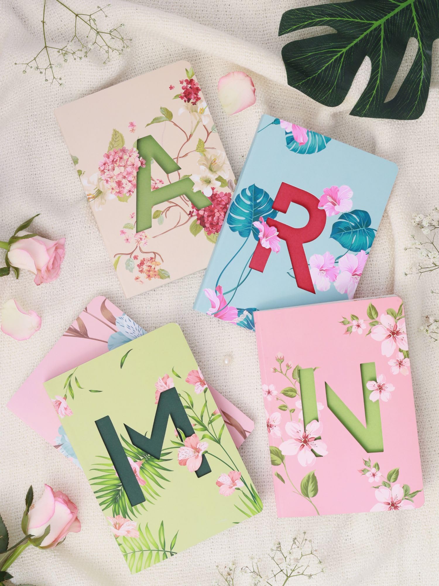Premium Soft Bound Notebook Diary for Girls & Women - Floral Design, Initial A, B6 Size, 80 GSM, 192 Ruled Pages | Perfect for Journaling, Note Taking, Gift Giving & School/Office Use