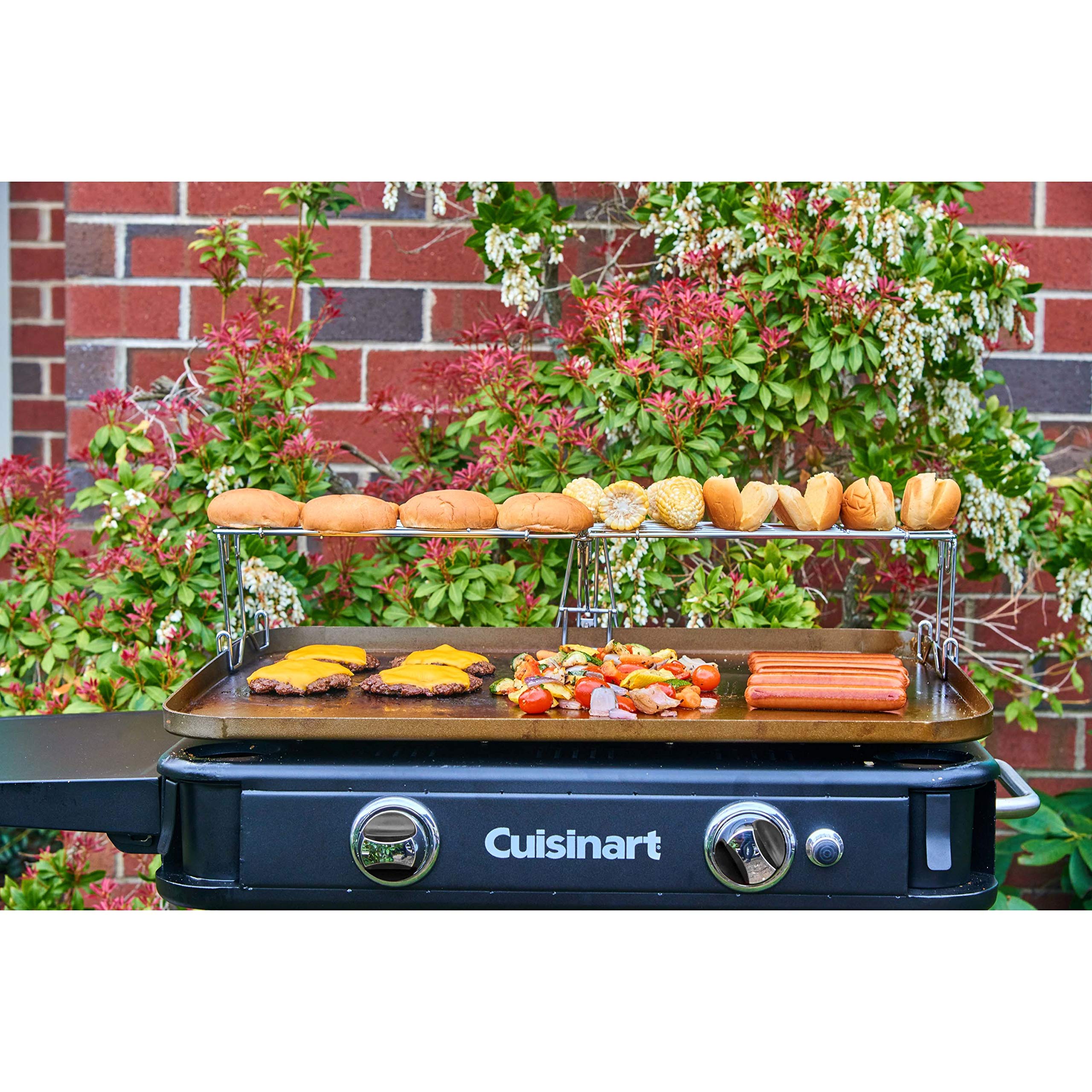 Cuisinart Adjustable Griddle Warming Rack CAWR-036 - Premium Stainless Steel Cooking Accessory for Pancakes, Burgers & Breakfast - Perfect for Home Kitchen & Outdoor BBQ