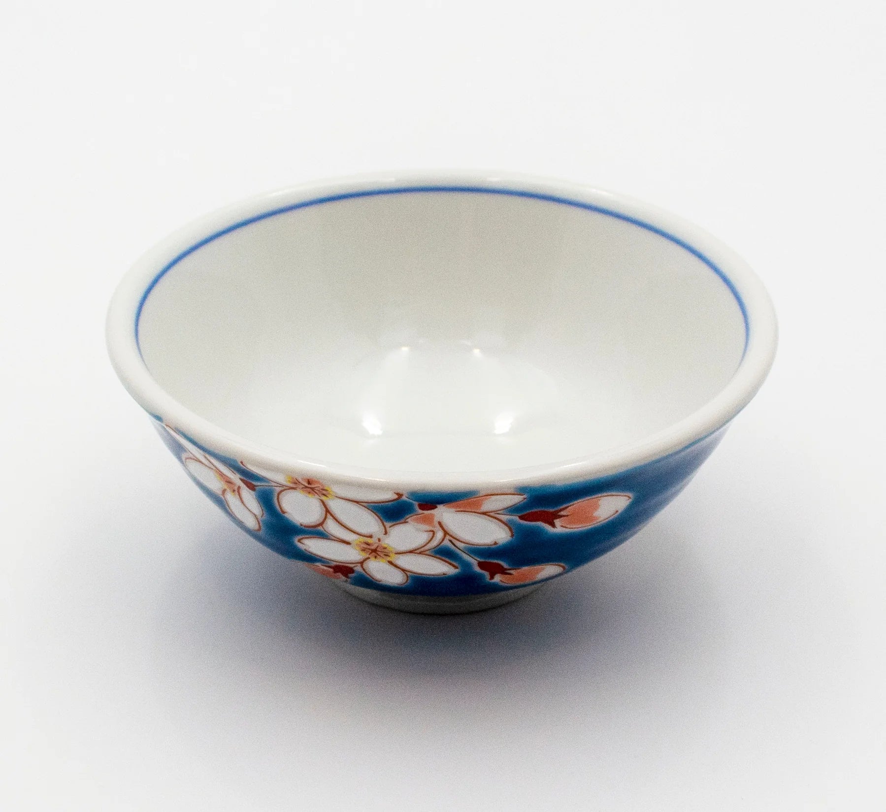 Japanese Kutani Yaki Cherry Blossom Rice Bowl - Handmade Porcelain Dish for Sushi, Ramen & Asian Cuisine | Perfect for Home Dining & Gift Giving