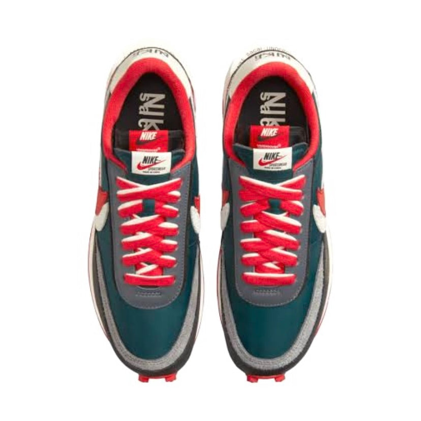 Nike x Sacai x Undercover LD Waffle Sneakers - Midnight Spruce & University Red Colorway | Limited Edition Running Shoes for Men & Women | Perfect for Streetwear & Casual Fashion