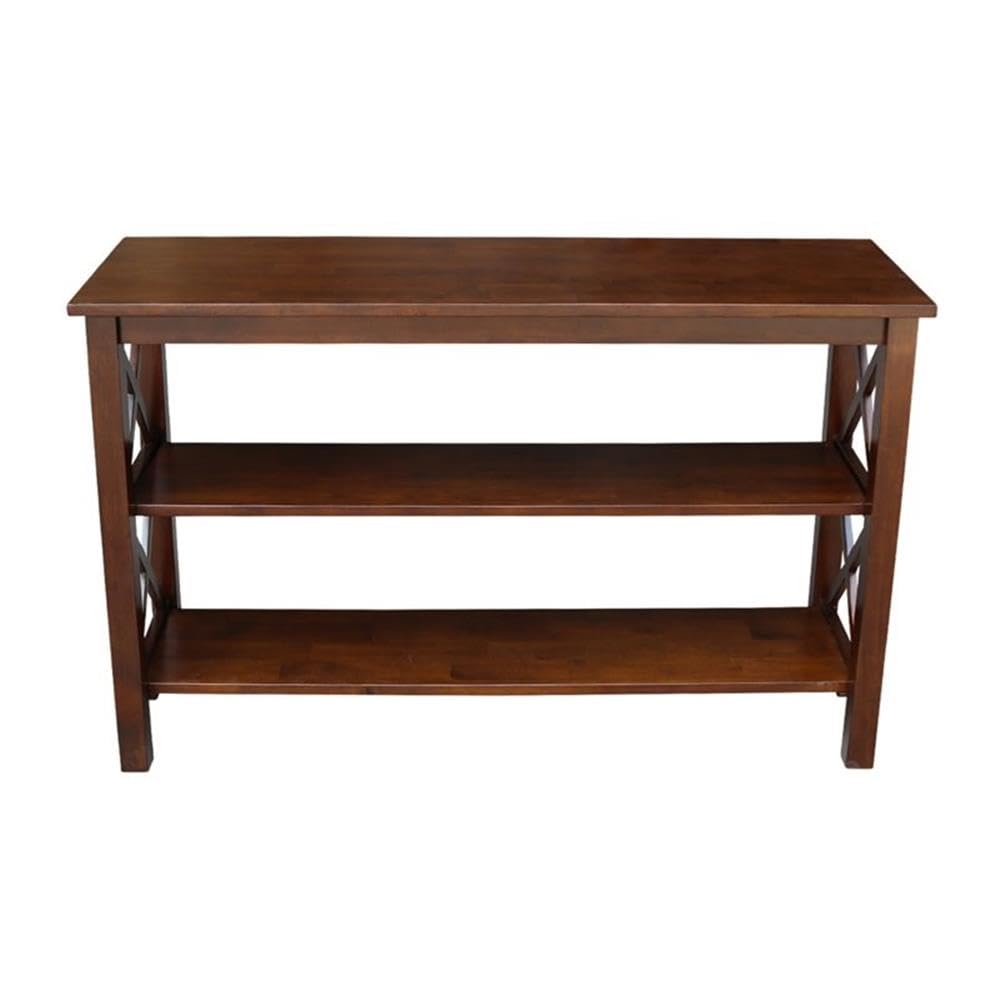 Pemberly Row Solid Mahogany Wood Traditional Console Table - Elegant Entryway Furniture for Hallway, Living Room & Foyer Decor