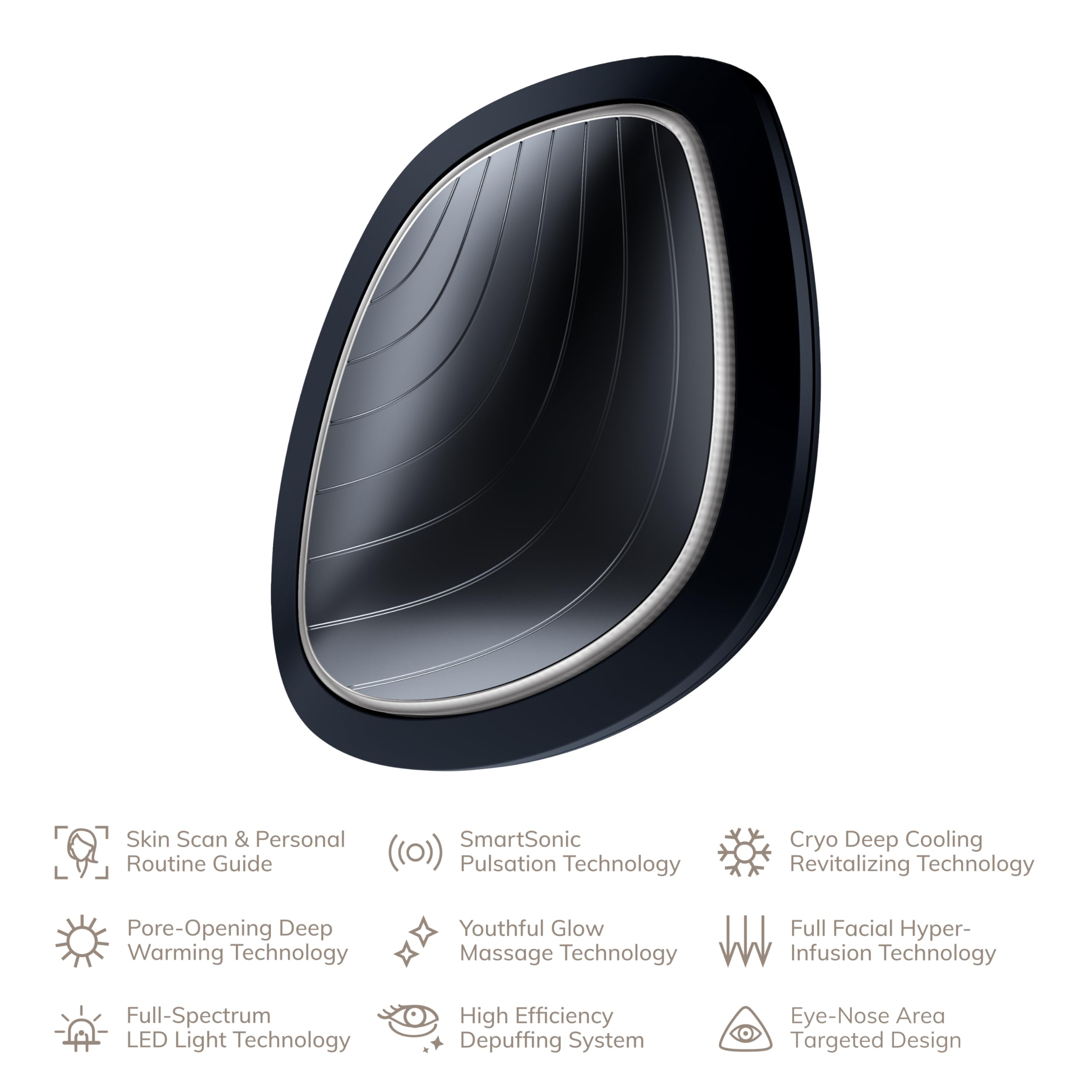 GESKE SmartAppGuided™ Sonic Warm & Cool Facial Mask - 9-in-1 Skincare Device with Free Ultra Hydrating Mask for Hydration, Anti-Aging & Relaxation at Home Spa