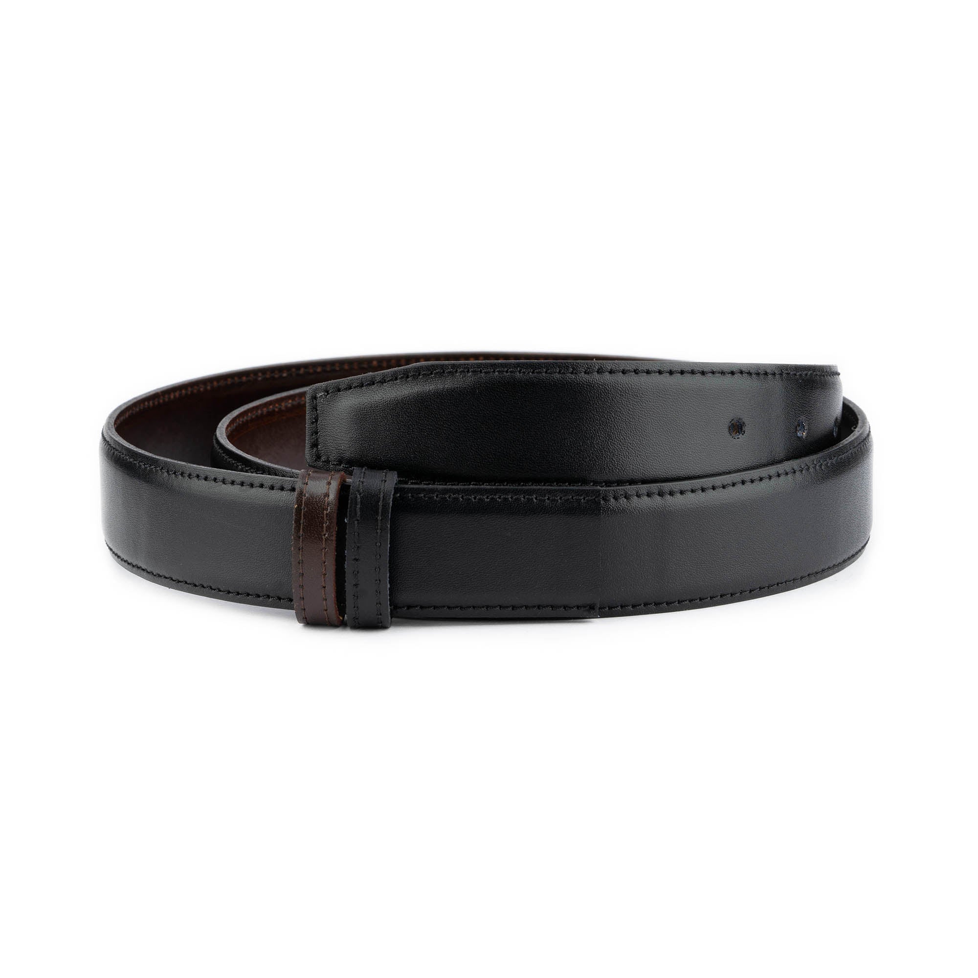 Reversible Black & Brown 3.5cm Genuine Leather Belt Strap for Cartier Buckles Replacement - Perfect for Dress, Casual & Business Attire
