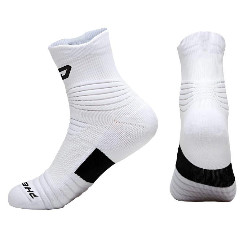 Quantum Knit Lite Quarter Performance Socks for Running & Hiking - Breathable Athletic Socks for Men & Women - White (Pair) - Perfect for Gym, Sports & Outdoor Activities