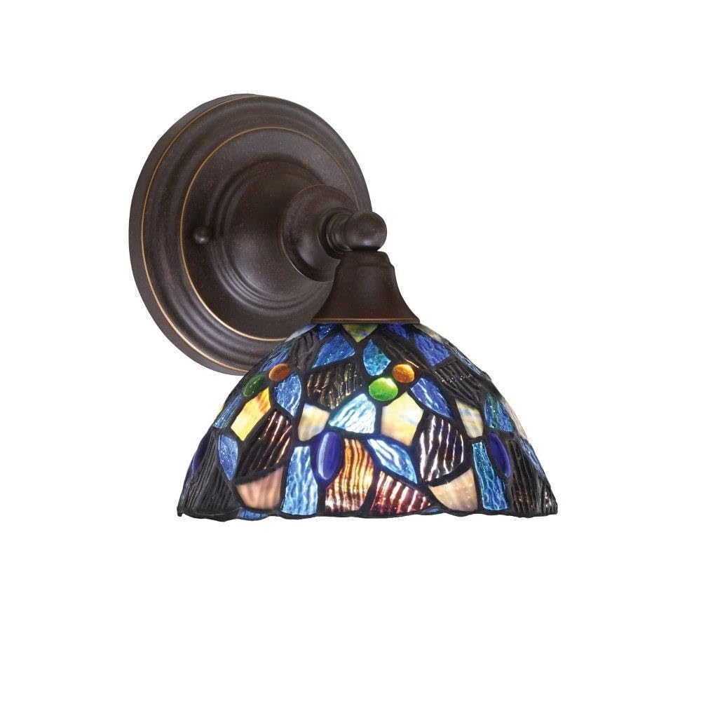 Toltec Lighting 1 Light Wall Sconce in Dark Granite - Modern Outdoor Wall Light Fixture for Patio, Porch, and Garden (40-DG-9955)