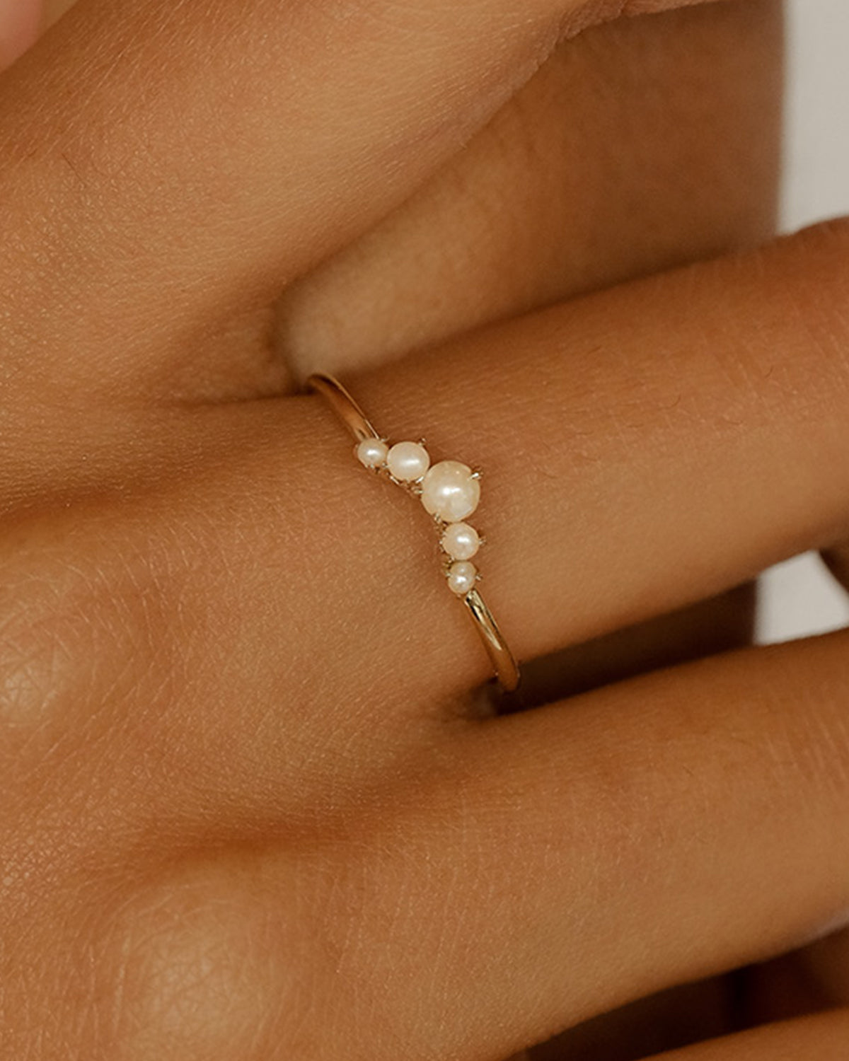 14K Solid Gold Peace Lover Ring for Women - Dainty Minimalist Jewelry Gift for Valentine's Day, Anniversary & Everyday Wear