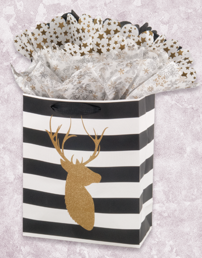 Elegant Gold Deer Gift Bags for Garden Party Favors, Wedding Decorations & Holiday Presents - Premium Quality Decorative Favor Pouches