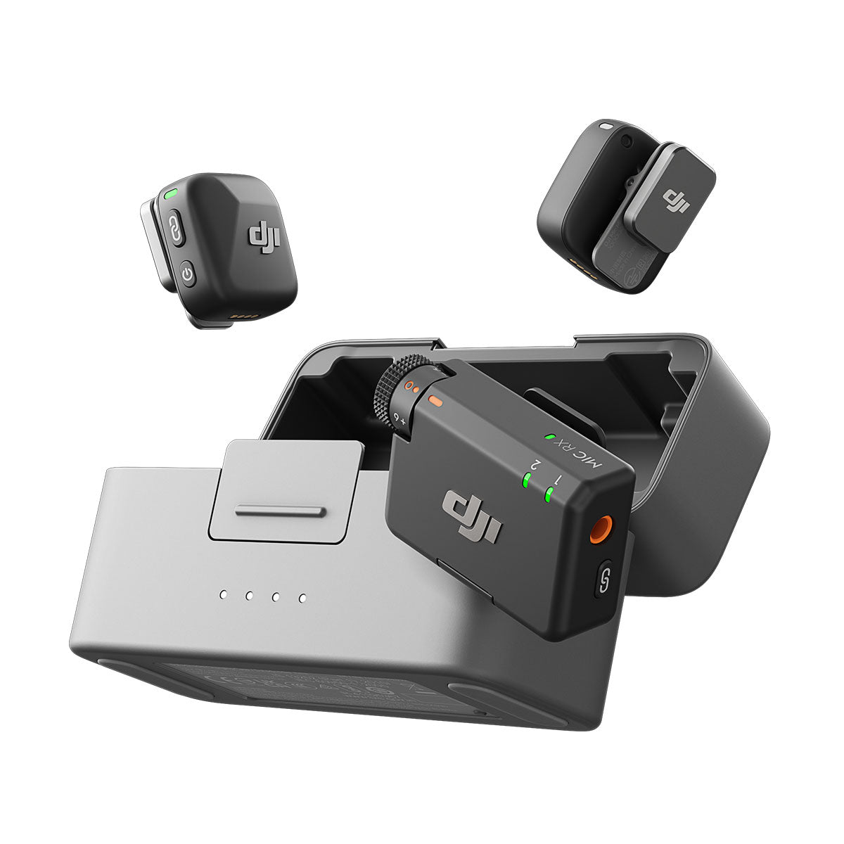 DJI Mic Mini 2-Person Wireless Microphone System for Vlogging, YouTube & Live Streaming - Compact Lavalier Mic with Noise Reduction for Content Creators