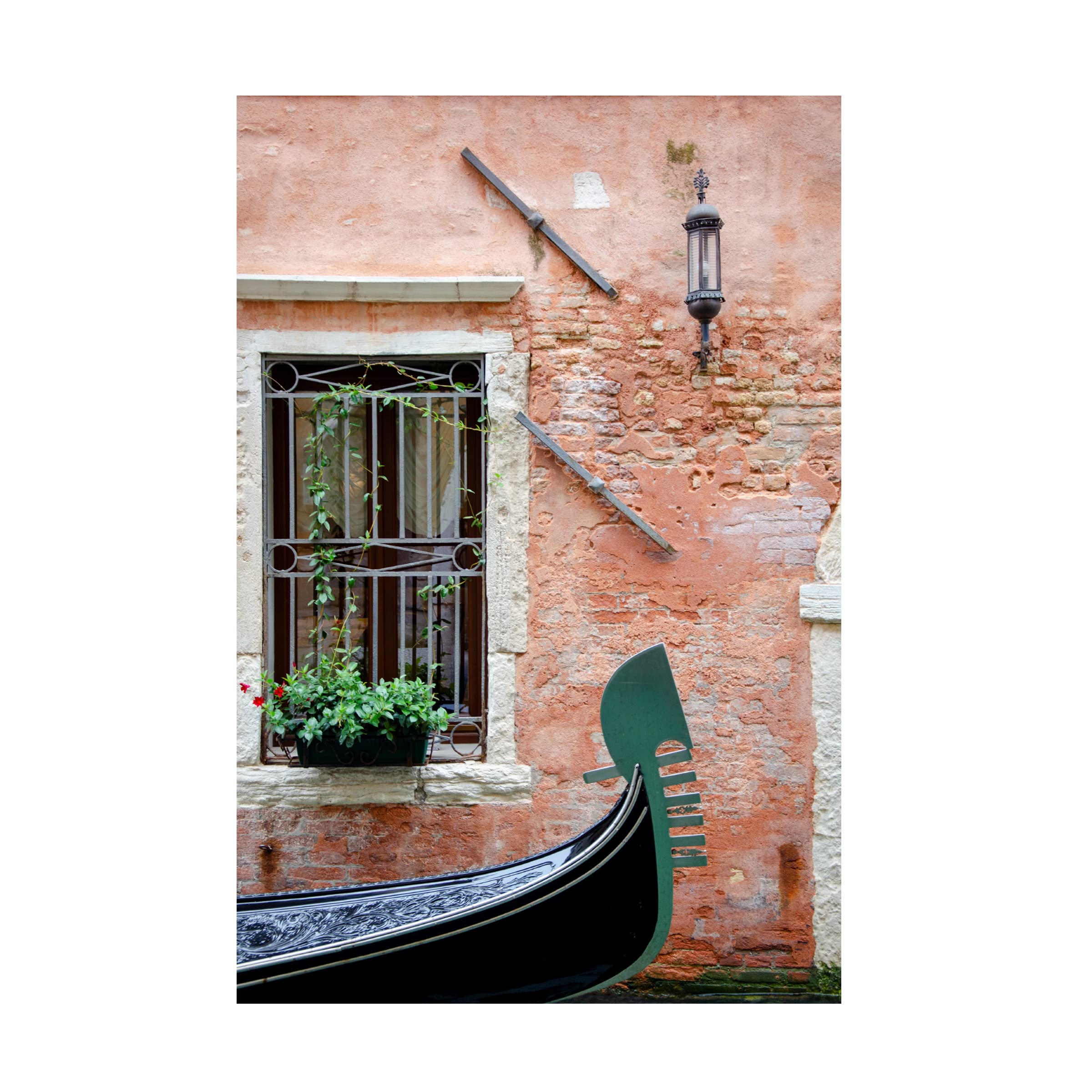 Laura DeNardo 'Passing Gondola' Canvas Wall Art Print - Venice Landscape Painting for Living Room, Bedroom & Office Decor
