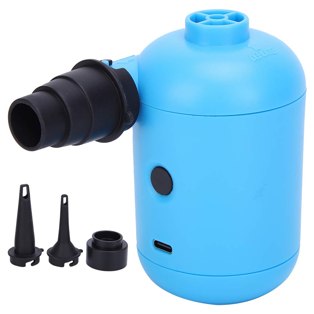 Honiwu 10W Electric USB Air Pump for Inflatables - Portable Air Mattress Pump for Kayak, Balloon, Sofa Bed, Pool Floats - Fast Inflation & Deflation for Camping, Travel, Home Use