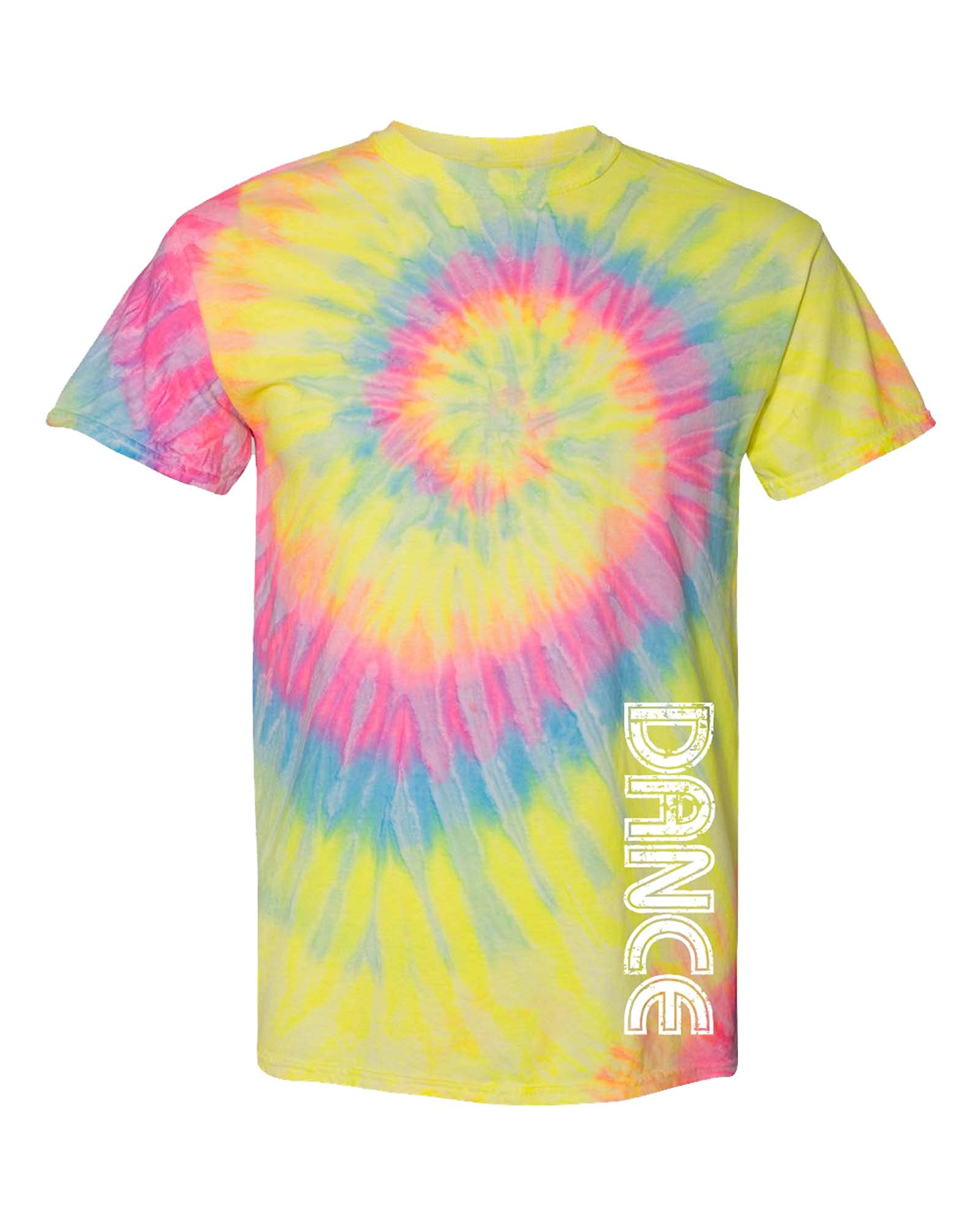 Dance Unisex Adult Tie Dye Short Sleeve Graphic Tee - Day Glow XL - Perfect for Dance Classes, Festivals & Casual Wear