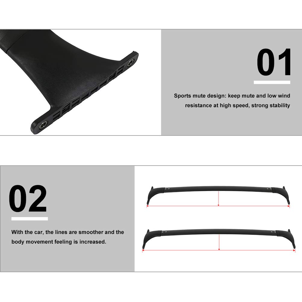 ECCPP Roof Rack Crossbars for Nissan Murano 2009-2014 | Heavy Duty Cargo Rack System | 100LB Capacity for Kayak, Canoe, Luggage & Outdoor Gear | Perfect for Camping, Road Trips & Adventure Travel