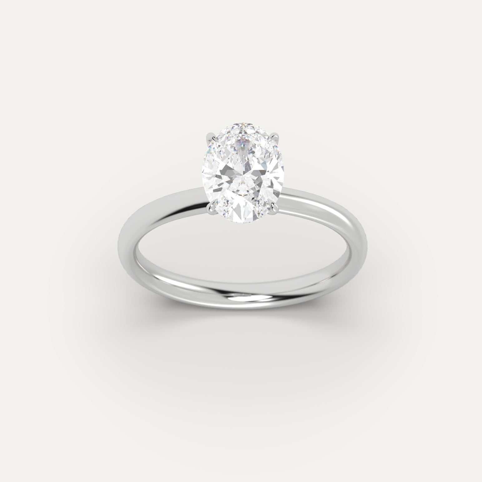 2 Carat Oval Cut Diamond Ring for Women - 14K White Gold Engagement Wedding Band - Perfect for Proposals, Anniversaries & Special Occasions