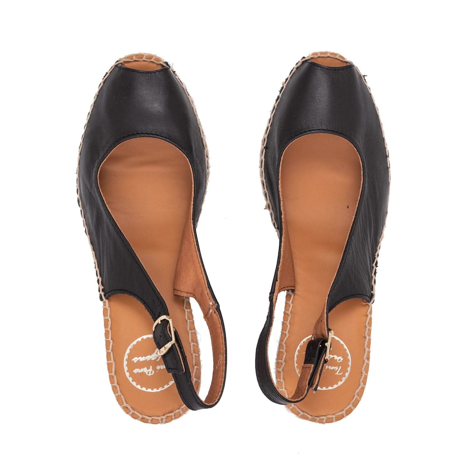 Women's Plain Leather Wedge Espadrilles - Comfortable Summer Sandals for Beach, Vacation & Casual Outings | Croacia