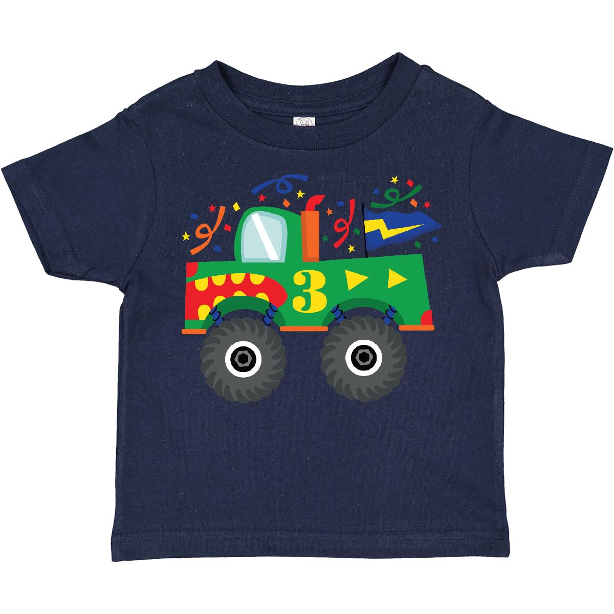 Inktastic 3rd Birthday Monster Truck Toddler T-Shirt - Cute Boys' Graphic Tee for Birthday Parties & Playtime