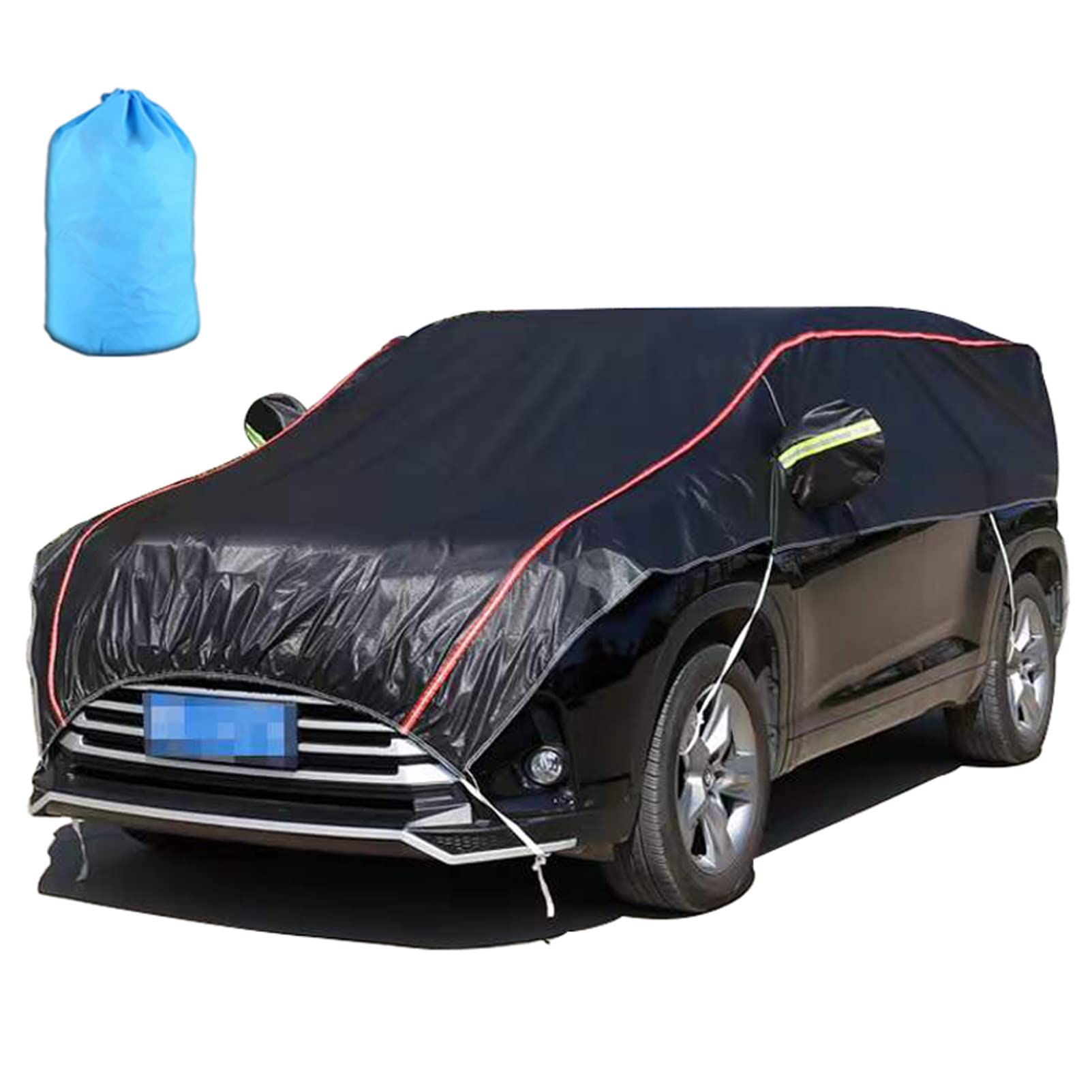 Waterproof All-Weather Car Cover for Cupra Ateca & Formentor SUV - Breathable Half Car Top Cover with Windshield Protection | Sun Shade, Snow & Outdoor Parking Protection