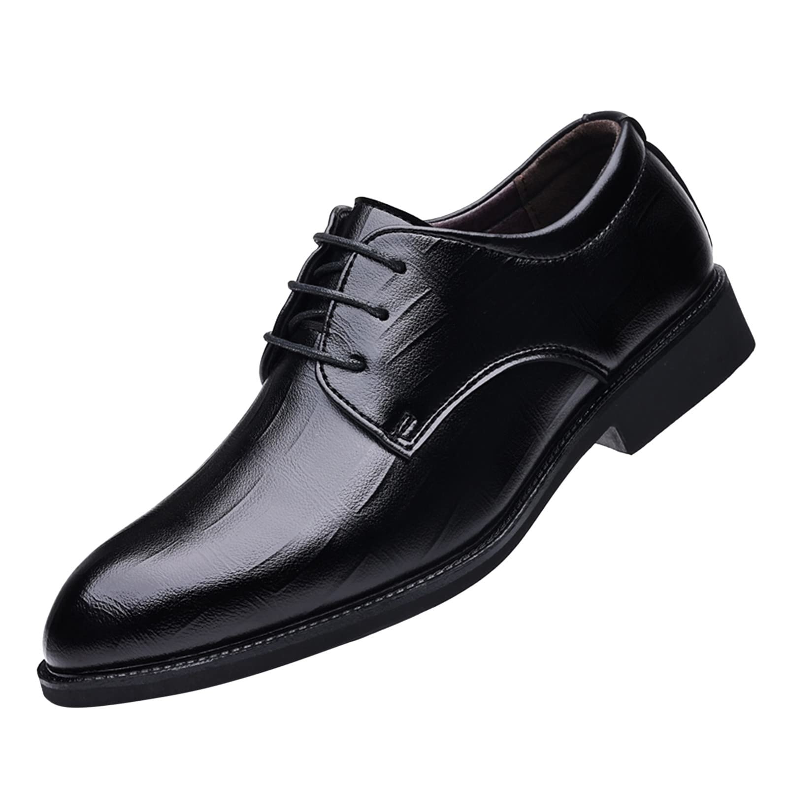 Thyone Men's Classic Wingtip Oxford Dress Shoes - Genuine Leather Formal Business Shoes for Men, Non-Slip Lace Up Wedding & Office Shoes, Comfortable Low Heel Leather Shoes for Summer & Autumn - Perfect for Business Meetings, Weddings & Formal Events
