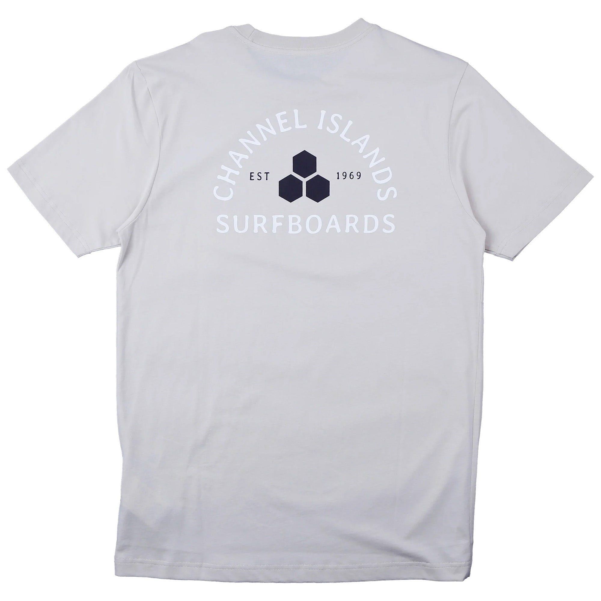 Premium Channel Islands Men's Short Sleeve T-Shirt - Soft Cotton Crew Neck Tee in Cloud & Charcoal Colors | Casual Wear, Beach Outfit, Summer Fashion