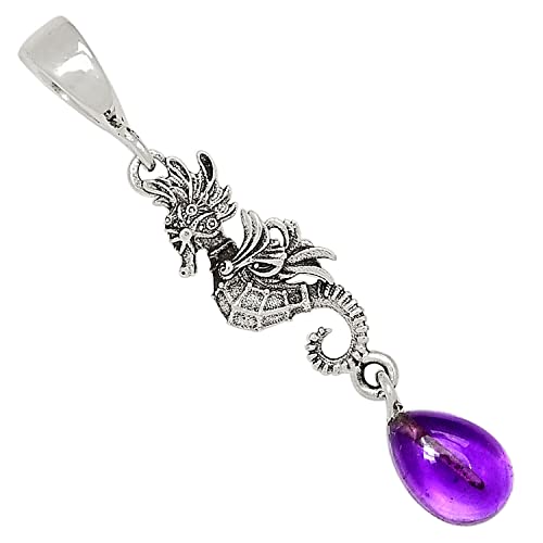 925 Sterling Silver Amethyst Pendant Necklace for Women - Elegant Purple Gemstone Jewelry Gift for Birthday, Anniversary & Special Occasions | ALLP-7170