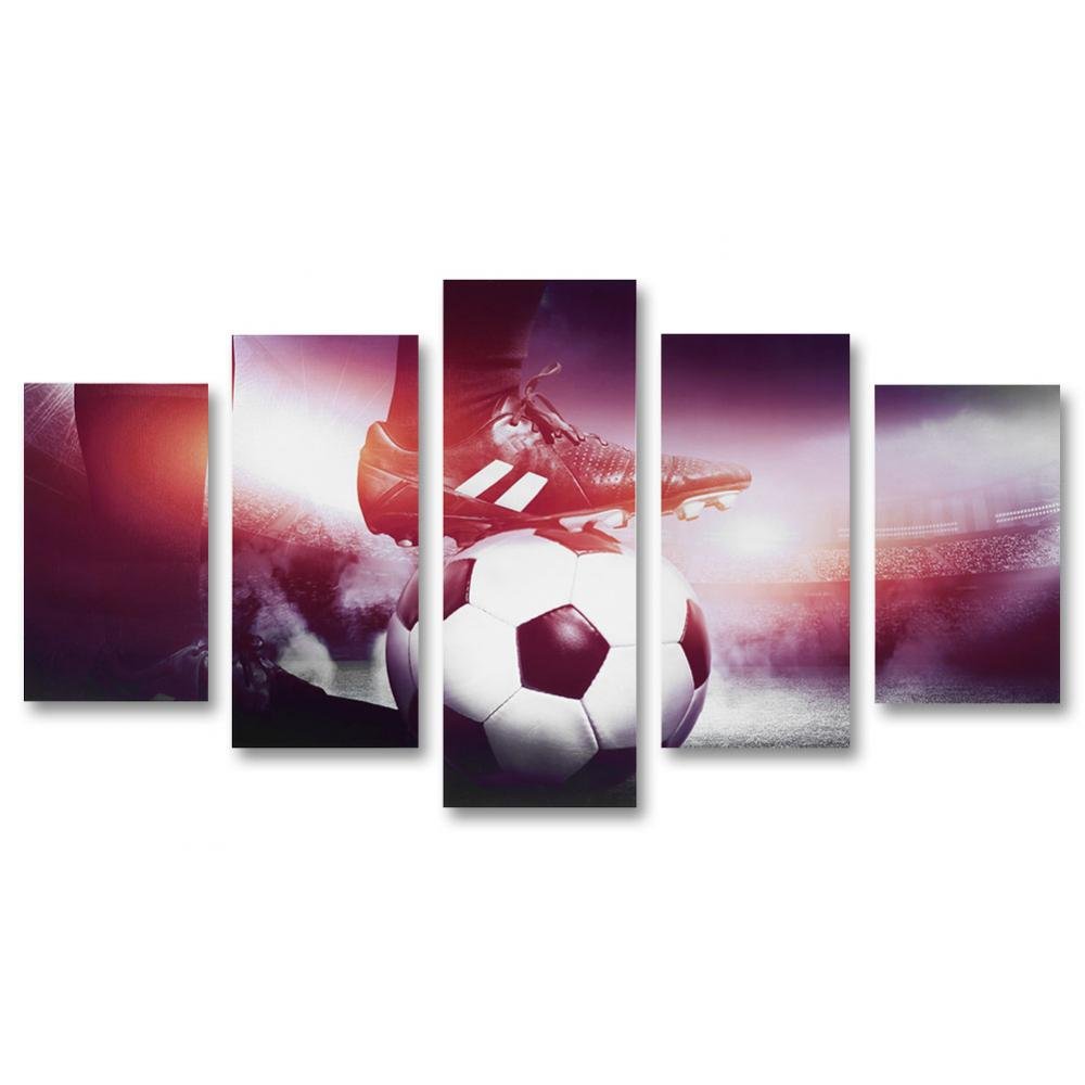 Football Sports Canvas Wall Art - 5 Panel Printed Painting for Home, Office & Bedroom Decor | Modern Wall Decor for Sports Fans & Game Room | Perfect Gift for Football Lovers