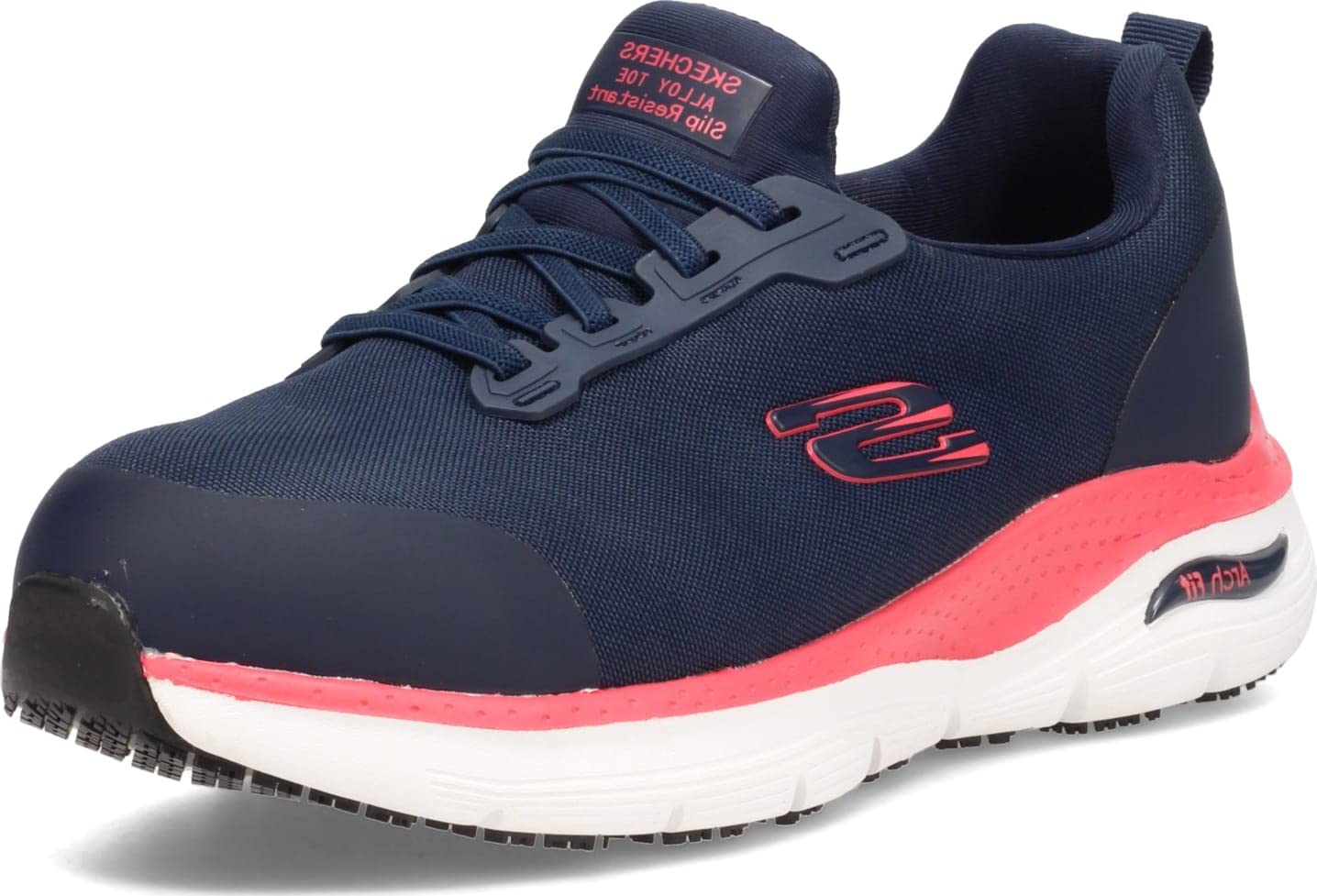 Skechers Women's Arch Fit SR - Evzan Slip Resistant Work Shoes for Nurses, Waitresses & Healthcare Professionals - Comfortable & Supportive for Long Shifts