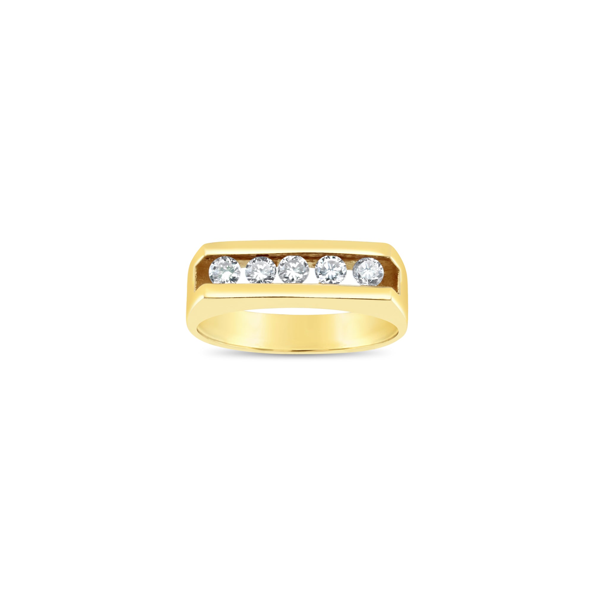 5-Stone Diamond Wedding Band for Women - Elegant & Timeless Engagement Ring - Perfect for Bridal, Anniversary & Special Occasions