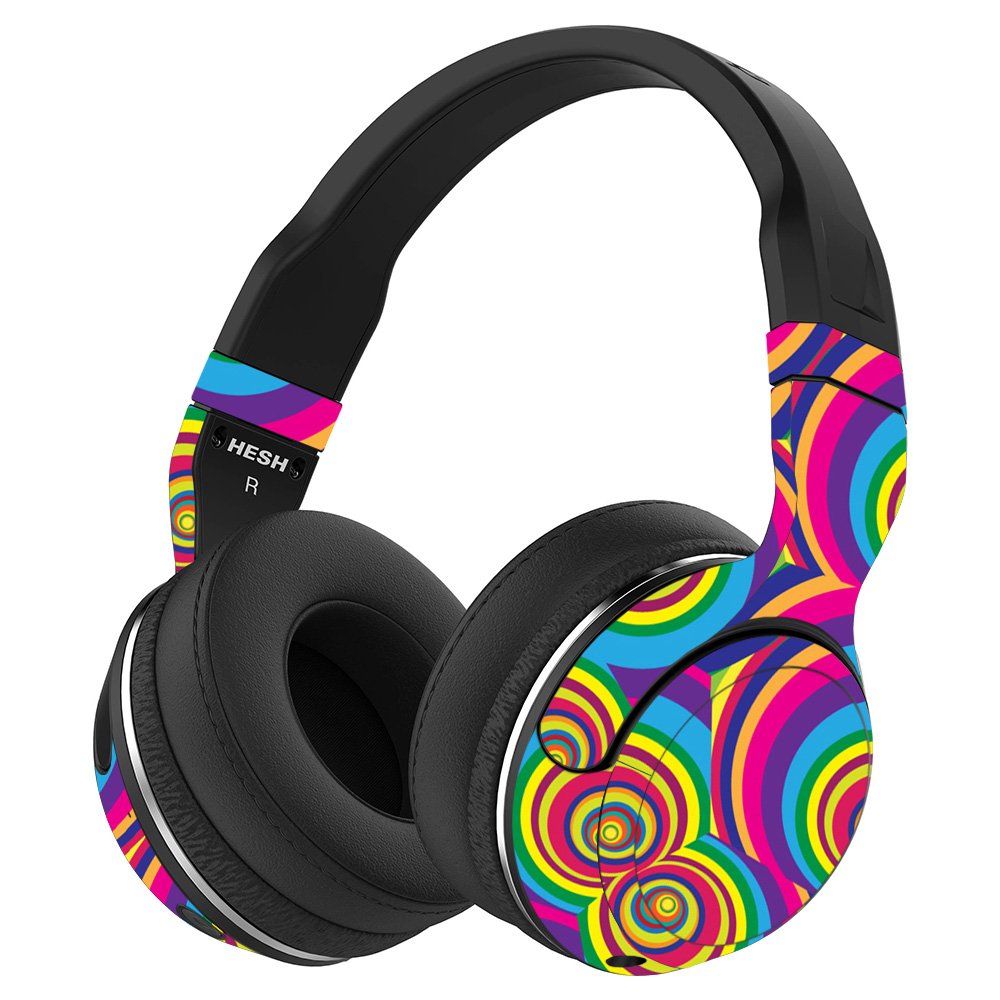 MightySkins Vinyl Wrap Cover for Skullcandy Hesh 2 Wireless Headphones - Groovy 60s Style | Protective & Durable Skin | Easy to Apply & Remove | Made in USA | Perfect for Travel, Gym & Daily Use