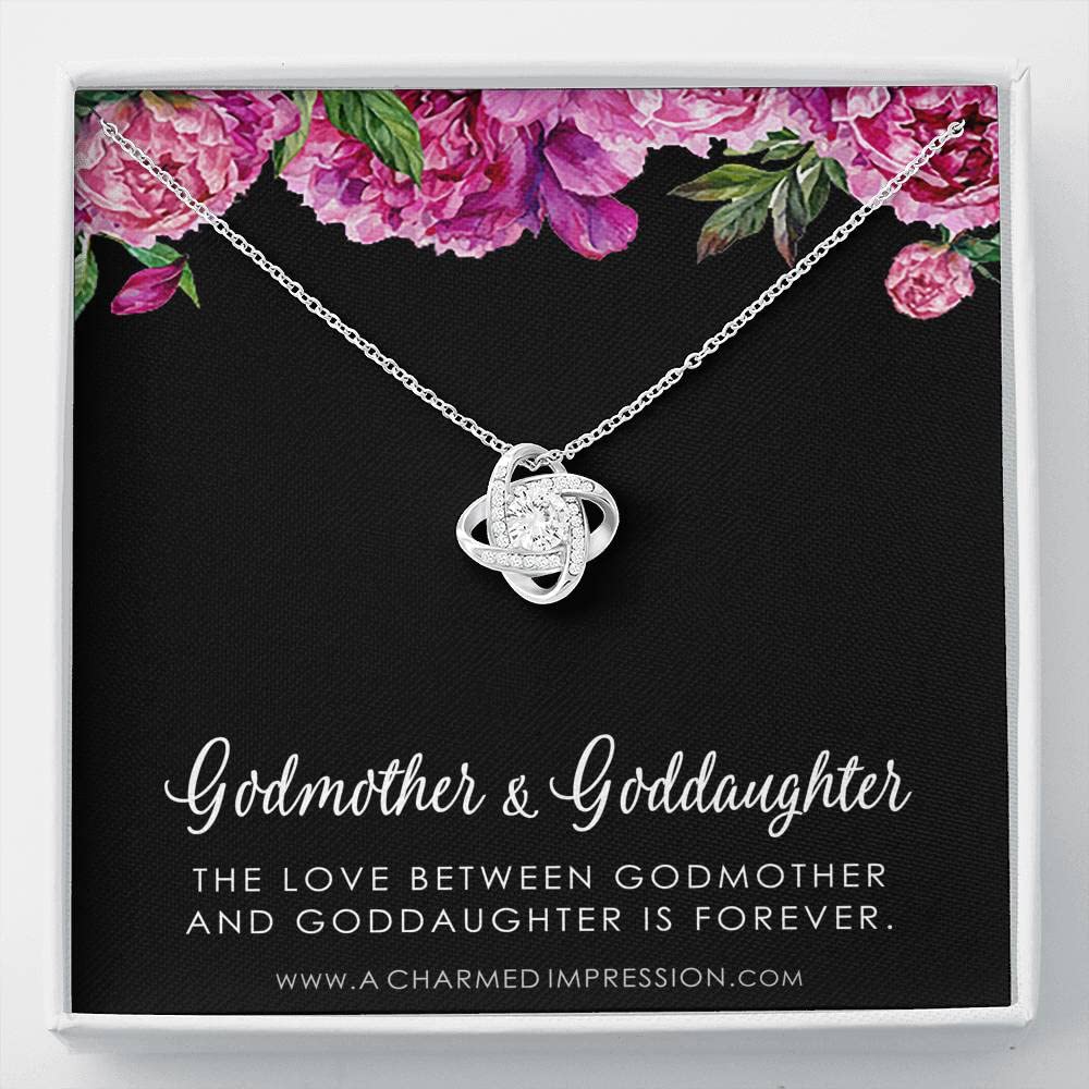 Elegant Godmother Necklace - Meaningful Gift from Godchild, Sterling Silver Jewelry for Godmothers | Perfect for Baptism, Mother's Day & Special Occasions