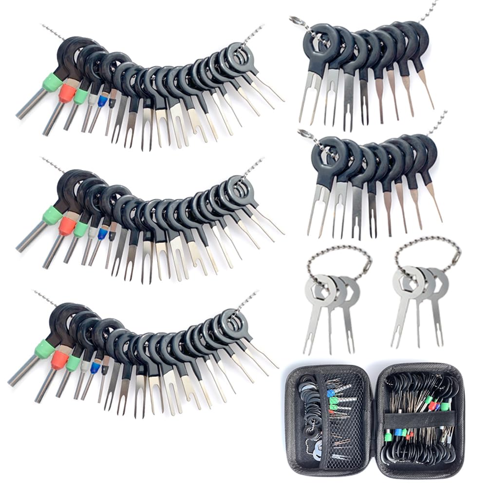 76Pcs Automotive Terminal Removal Tool Kit - Electrical Connector Pin Extractor & Depinning Tool Set for Car Wiring Repair | Ideal for Mechanics, DIY Auto Electrical Work & Vehicle Maintenance
