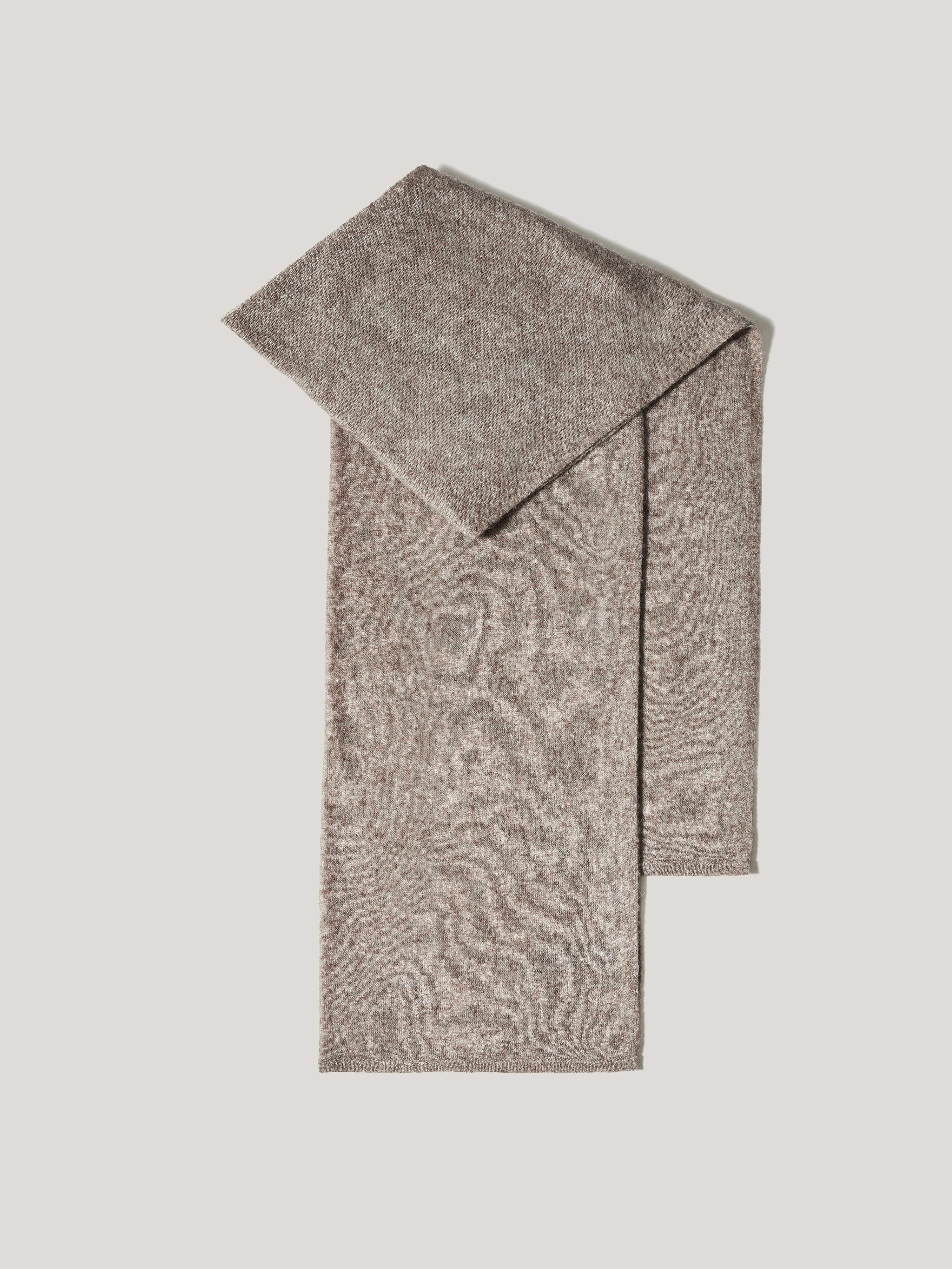 Soft Gauzy Knit Scarf for Women - Lightweight Taupe Winter Wrap - Perfect for Cold Weather, Office & Casual Outfits
