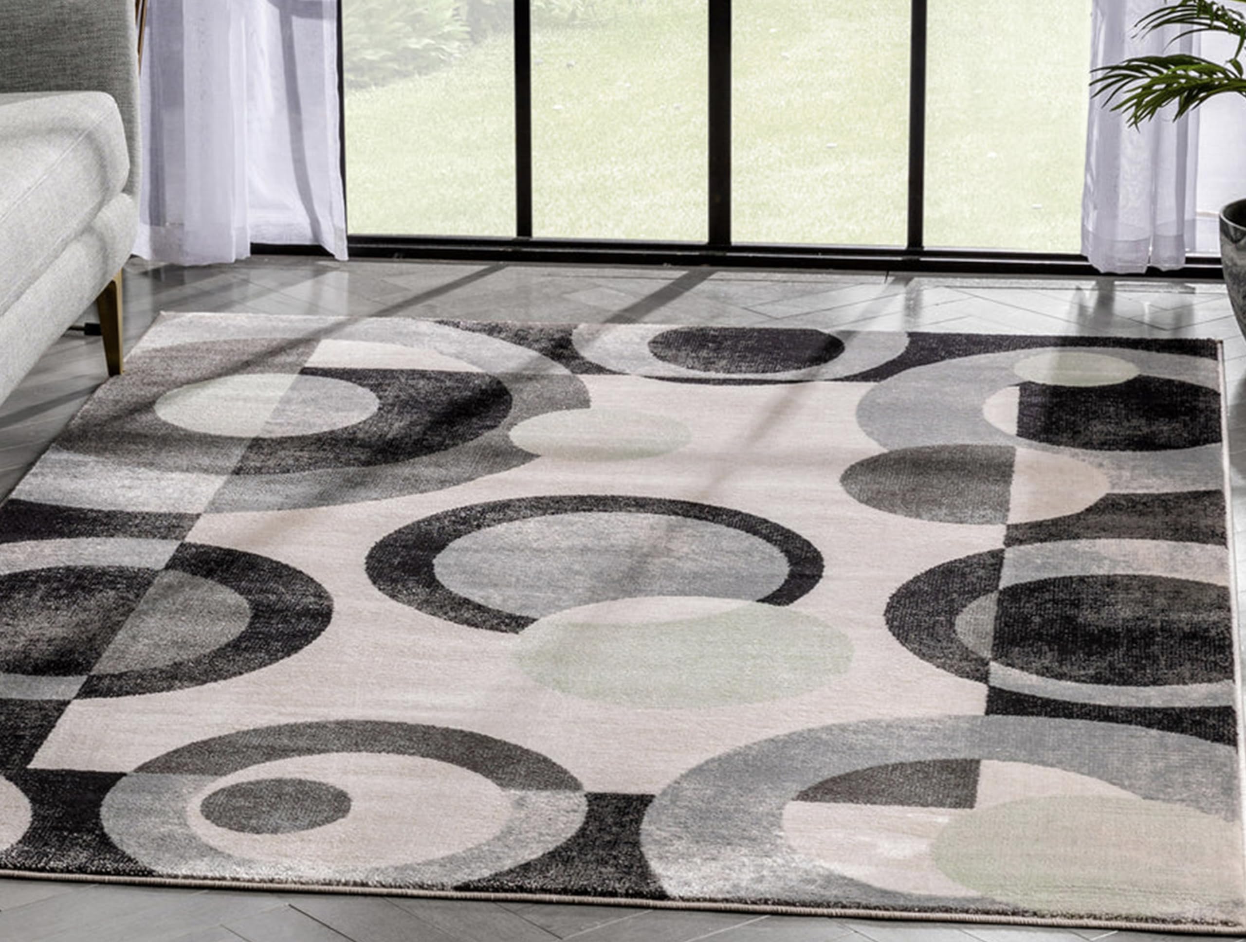 Well Woven Barclay Collection Avi Grey Green 5x7 Area Rug - Soft Modern Non-Slip Rug for Living Room, Bedroom, Dining Room - Perfect for Home Decor, Office, and High-Traffic Areas