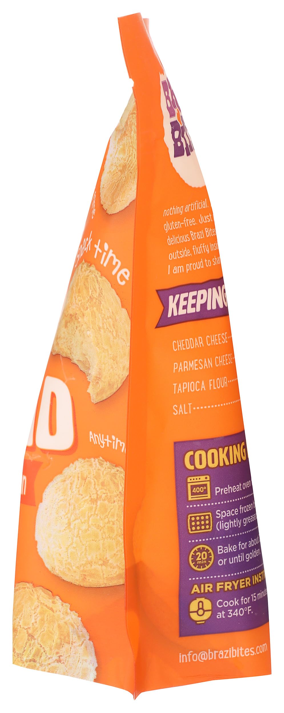 Brazi Bites Original Brazilian Cheese Bread - 11.5 oz Frozen Gluten-Free Snacks | Perfect for Parties, Breakfast & Keto Diet