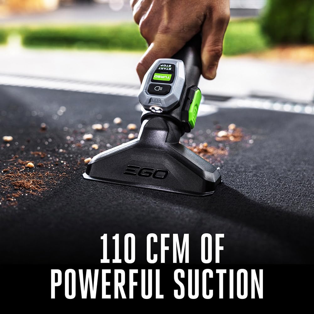 EGO WDV0900 9 Gallon 110 CFM 56V Cordless Wet Dry Vacuum Cleaner - Lithium Ion Battery Powered, Multi Power Modes, Remote Control (Battery & Charger Sold Separately) - Ideal for Home Cleaning, Garage Workshop, Car Detailing & Construction Sites