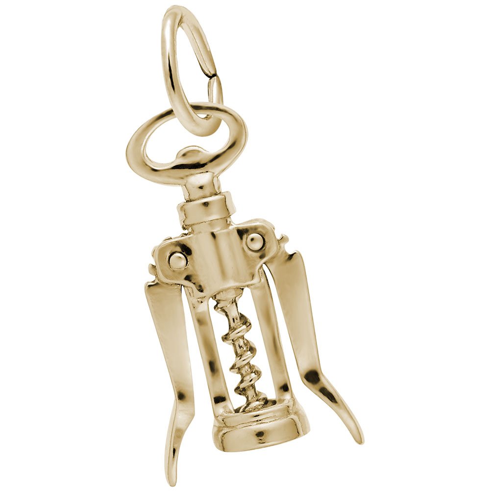 Elegant Corkscrew Charm Pendant - Sterling Silver Jewelry for Bracelets & Necklaces - Perfect for Wine Lovers & Gift Giving