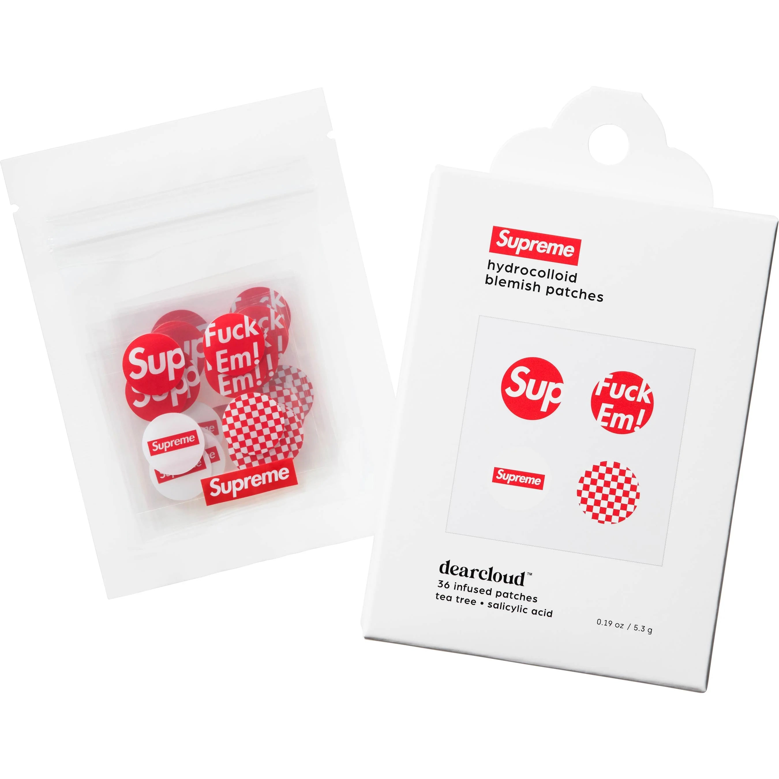 SUPREME 24FW DEARCLOUD™ Acne Blemish Patches - 36 Pack Oil Control Pimple Patches for Face, Dark Spot Treatment - Perfect for Overnight Use & Daily Skincare Routine