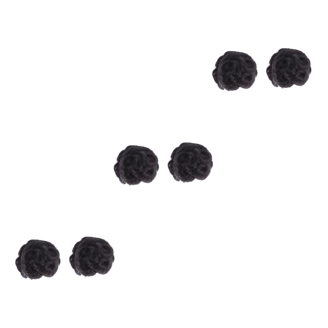 FOMIYES 6 Pcs Wedding Hair Clips - Floral Hair Accessories for Brides, Women's Curly Hair Ponytail & Messy Bun Enhancer - Faux Hair Bun Extensions & Hair Ties Set for Special Occasions, Prom, Parties & Everyday Elegance