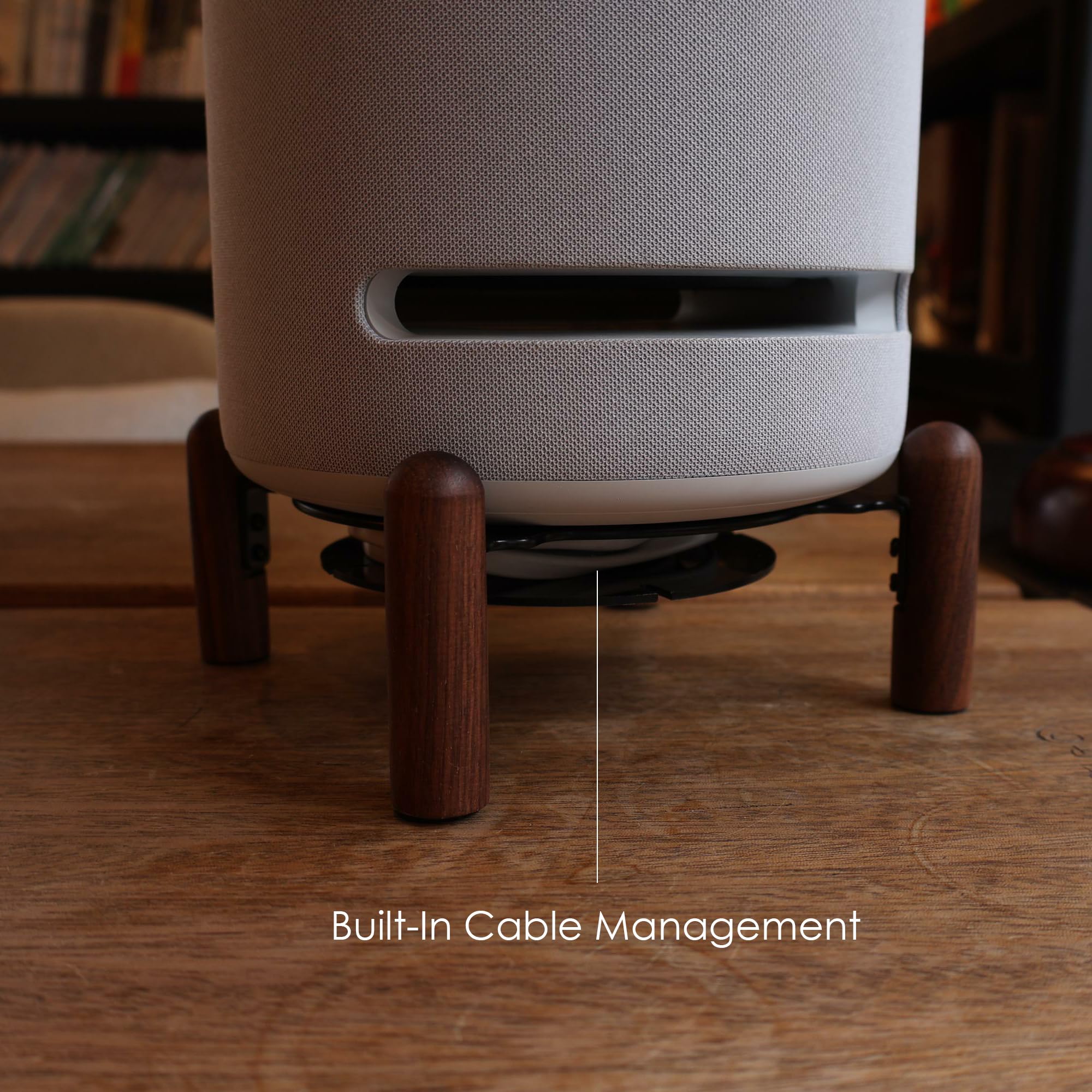 Premium Wooden Desk Stand for Echo Studio & Smart Speakers - Perfect for Home Office, Living Room & Bedroom Audio Setup